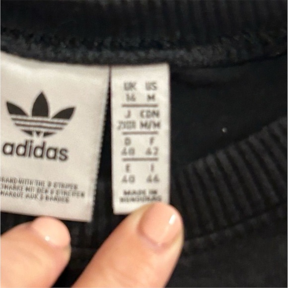 Adidas Originals Men’s Black Tee Size M Crew Neck Solid Logo - Picture 4 of 7